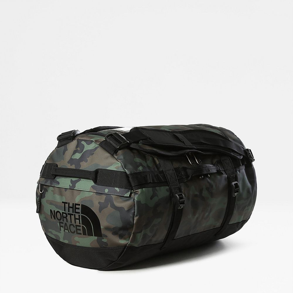 The North Face Duffel Bag Mens Australia - The North Face Base Camp - Small Green / Camo Print / Bla